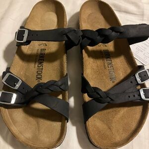 Birkenstock Franca NWT Braided Oiled Leather EU 40/ 9-9.5 Width Regular